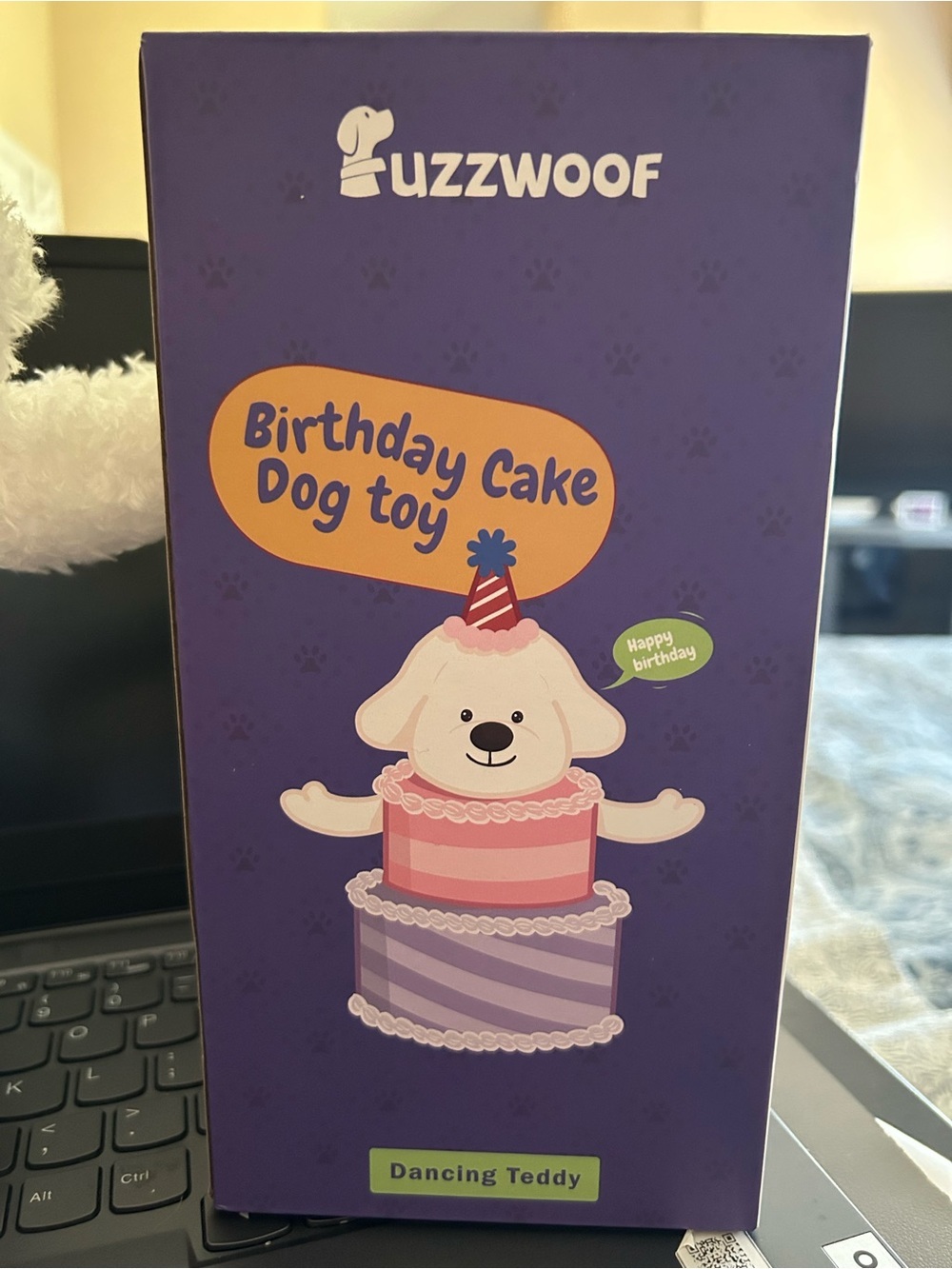Fuzzwoof Singing & Dancing Birthday Cake Dog Toy - Dancing Teddy - Picture 6 of 6